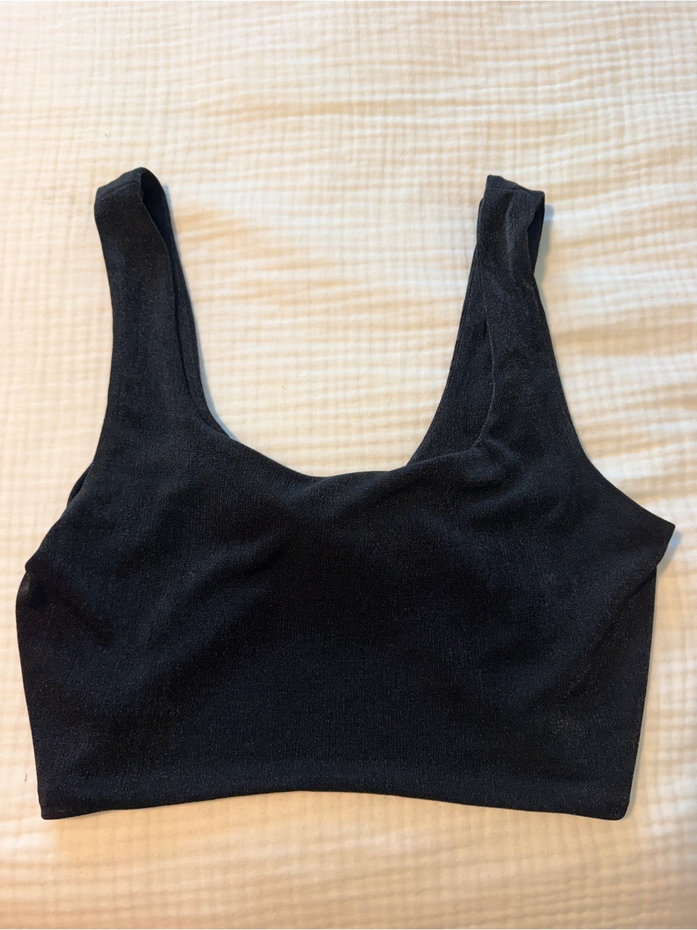 Cotton Candy Black Scoop Bralette - Women's Sports Sleep Bra